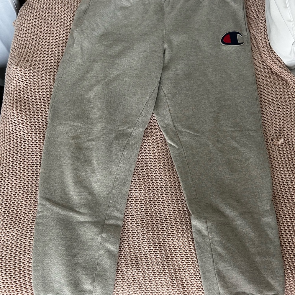 Champion Gray Sweatpants Relaxed Fit Cotton Blend